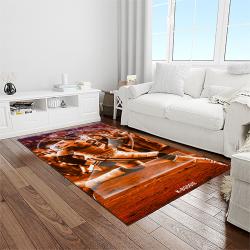NCAA Clemson Tigers College Sport Basketball And Foolball Team Logo Rectangle Area Rug CT07