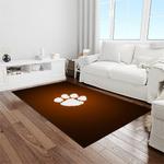 ncaa clemson tigers college sport basketball and foolball team logo rectangle area rug light room ct08