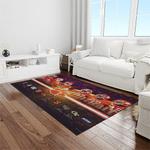 ncaa clemson tigers college sport basketball and foolball team logo rectangle area rug light room ct09