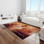 ncaa clemson tigers college sport basketball and foolball team logo rectangle area rug light room ct14