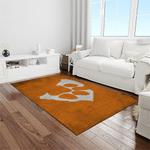 ncaa clemson tigers college sport basketball and foolball team logo rectangle area rug light room ct21