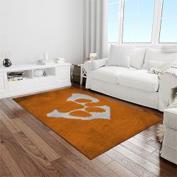 NCAA Clemson Tigers College Sport Basketball And Foolball Team Logo Rectangle Area Rug CT21