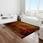 ncaa clemson tigers college sport basketball and foolball team logo rectangle area rug light room ct32