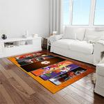 ncaa clemson tigers college sport basketball and foolball team logo rectangle area rug light room ct35