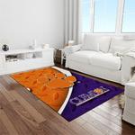 ncaa clemson tigers college sport basketball and foolball team logo rectangle area rug light room ct39