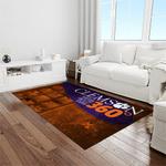 ncaa clemson tigers college sport basketball and foolball team logo rectangle area rug light room ct40