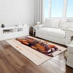 ncaa clemson tigers college sport basketball and foolball team logo rectangle area rug light room ct41