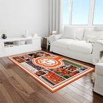 ncaa clemson tigers college sport basketball and foolball team logo rectangle area rug light room ct46