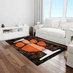 ncaa clemson tigers college sport basketball and foolball team logo rectangle area rug light room ct47
