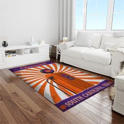 NCAA Clemson Tigers College Sport Basketball And Foolball Team Logo Rectangle Area Rug CT50