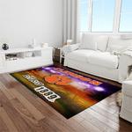 ncaa clemson tigers college sport basketball and foolball team logo rectangle area rug light room ct59