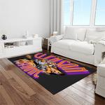 ncaa clemson tigers college sport basketball and foolball team logo rectangle area rug light room ct65