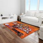 ncaa clemson tigers college sport basketball and foolball team logo rectangle area rug light room ct67