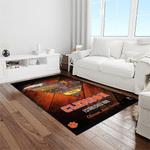 ncaa clemson tigers college sport basketball and foolball team logo rectangle area rug light room ct69