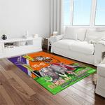 ncaa clemson tigers college sport basketball and foolball team logo rectangle area rug light room ct72