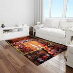 ncaa clemson tigers college sport basketball and foolball team logo rectangle area rug light room ct74