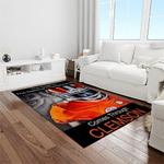 ncaa clemson tigers college sport basketball and foolball team logo rectangle area rug light room ct76