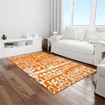 ncaa clemson tigers college sport basketball and foolball team logo rectangle area rug light room ct82