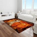 ncaa clemson tigers college sport basketball and foolball team logo rectangle area rug light room ct84