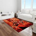 ncaa clemson tigers college sport basketball and foolball team logo rectangle area rug light room ct85