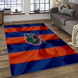 ncaa florida gators college sport basketball and foolball team logo rectangle area rug dark room fg05