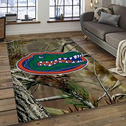 ncaa florida gators college sport basketball and foolball team logo rectangle area rug dark room fg12