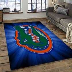 ncaa florida gators college sport basketball and foolball team logo rectangle area rug dark room fg17