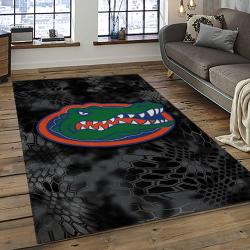 ncaa florida gators college sport basketball and foolball team logo rectangle area rug dark room fg19