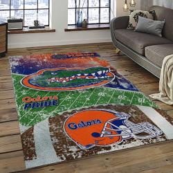 ncaa florida gators college sport basketball and foolball team logo rectangle area rug dark room fg35