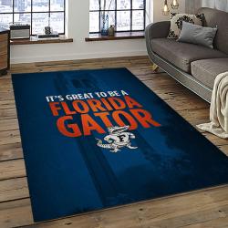 ncaa florida gators college sport basketball and foolball team logo rectangle area rug dark room fg41