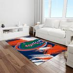 ncaa florida gators college sport basketball and foolball team logo rectangle area rug light room fg16