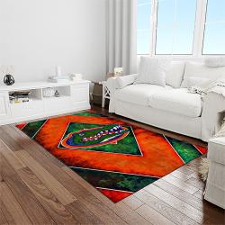 NCAA Florida Gators College Sport Basketball And Foolball Team Logo Rectangle Area Rug FG18