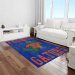 ncaa florida gators college sport basketball and foolball team logo rectangle area rug light room fg28