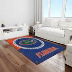 ncaa florida gators college sport basketball and foolball team logo rectangle area rug light room fg29