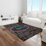 ncaa florida gators college sport basketball and foolball team logo rectangle area rug light room fg34