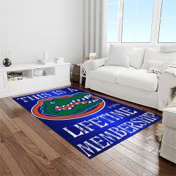 NCAA Florida Gators College Sport Basketball And Foolball Team Logo Rectangle Area Rug FG42