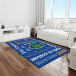 ncaa florida gators college sport basketball and foolball team logo rectangle area rug light room fg44