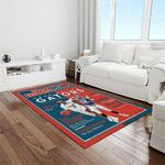 ncaa florida gators college sport basketball and foolball team logo rectangle area rug light room fg45
