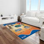 ncaa florida gators college sport basketball and foolball team logo rectangle area rug light room fg49