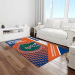 ncaa florida gators college sport basketball and foolball team logo rectangle area rug light room fg50