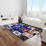 ncaa florida gators college sport basketball and foolball team logo rectangle area rug light room fg54