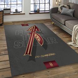 ncaa florida state seminoles sport basketball and foolball team logo rectangle area rug dark room fss14