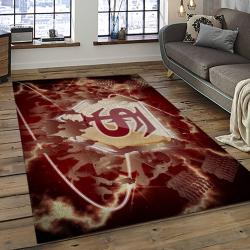 ncaa florida state seminoles sport basketball and foolball team logo rectangle area rug dark room fss54