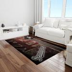 ncaa florida state seminoles sport basketball and foolball team logo rectangle area rug light room fss07
