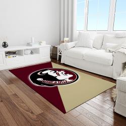 NCAA Florida State Seminoles Sport Basketball And Foolball Team Logo Rectangle Area Rug FSS15