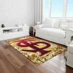 ncaa florida state seminoles sport basketball and foolball team logo rectangle area rug light room fss22