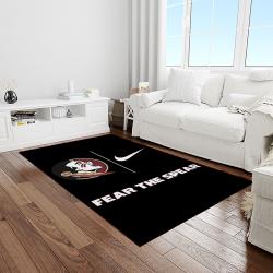 NCAA Florida State Seminoles Sport Basketball And Foolball Team Logo Rectangle Area Rug FSS36