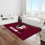 ncaa florida state seminoles sport basketball and foolball team logo rectangle area rug light room fss37
