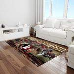 ncaa florida state seminoles sport basketball and foolball team logo rectangle area rug light room fss39