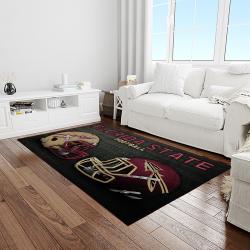 NCAA Florida State Seminoles Sport Basketball And Foolball Team Logo Rectangle Area Rug FSS43
